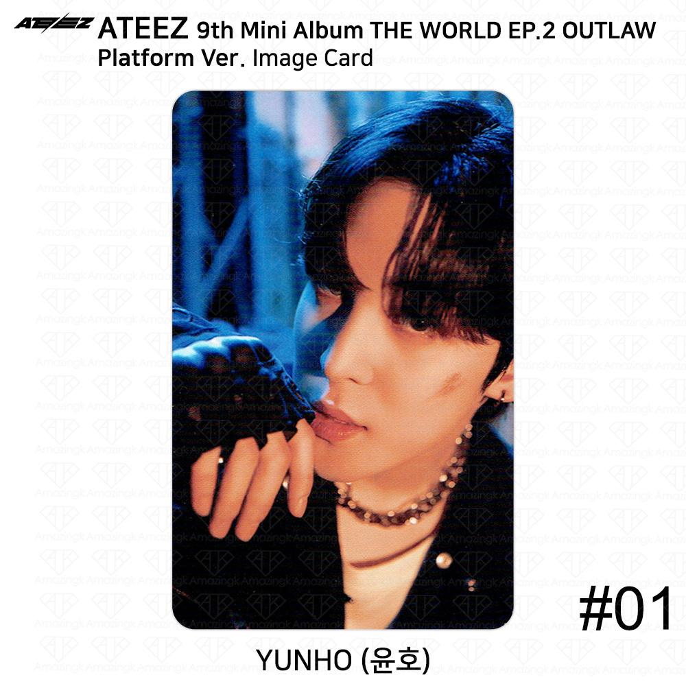ATEEZ 9-й мини-альбом THE WORLD EP.2 OUTLAW Platform Ver QR Фотокарточка Изображение карты