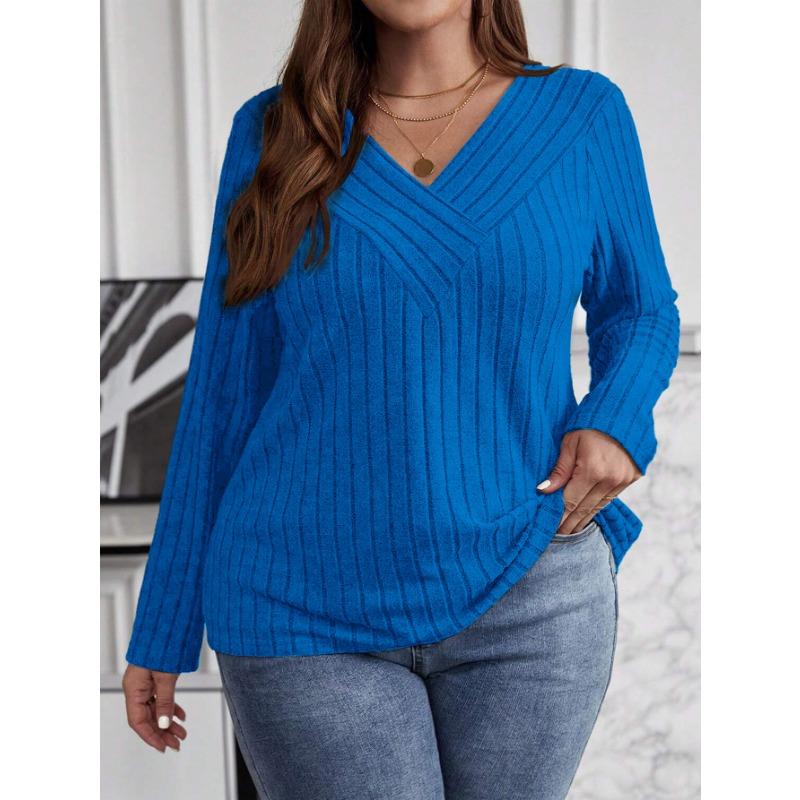 YYFS Женские модные повседневные весенне-осенние однотонные блузки и рубашки с v-образным вырезом и длинным рукавом с принтом