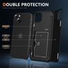 Для iPhone 15 Pro Max 14 Pro 13 12 чехол для телефона с слотом для карт противоударный гибридный чехол из ТПУ для ПК с жестким защитным чехлом при падении