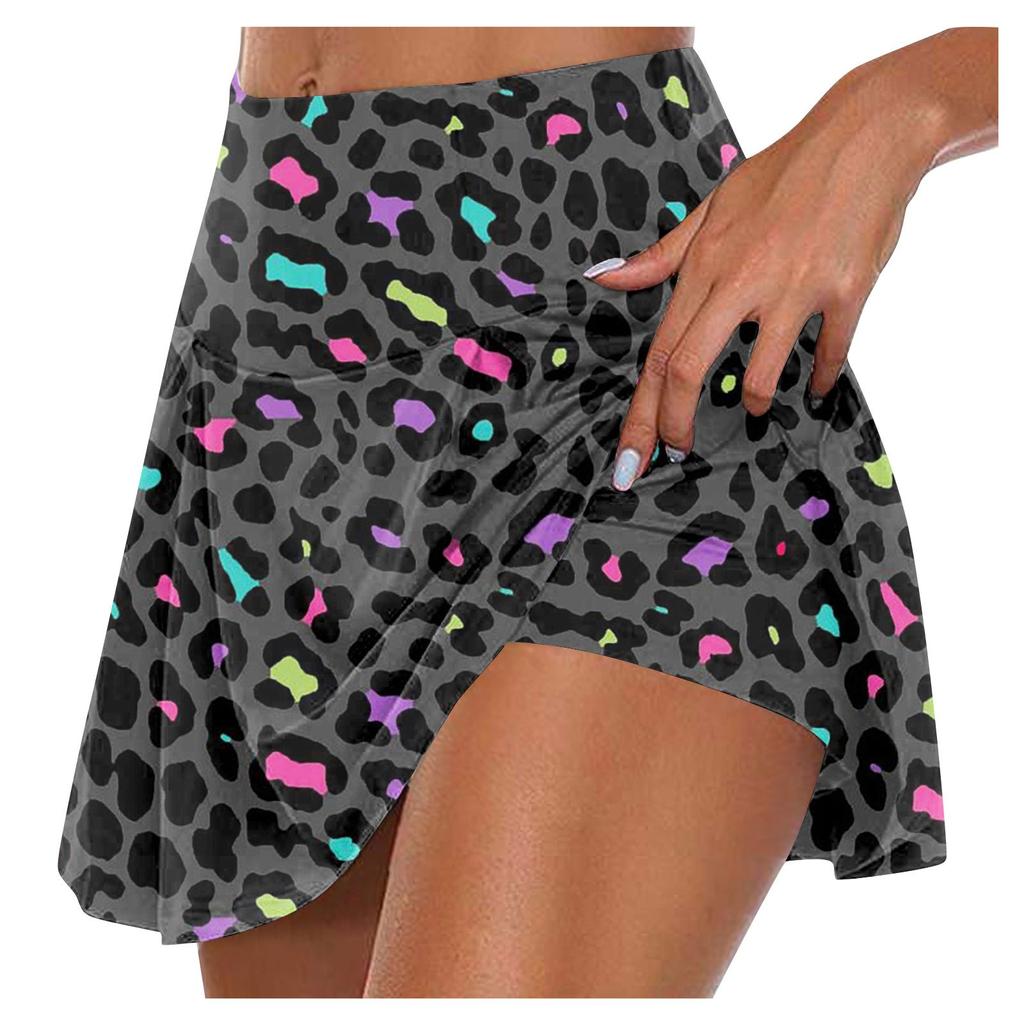 Женские спортивные эластичные плиссированные теннисные юбки для бега, йоги, внутренние шорты, эластичные спортивные шорты для гольфа