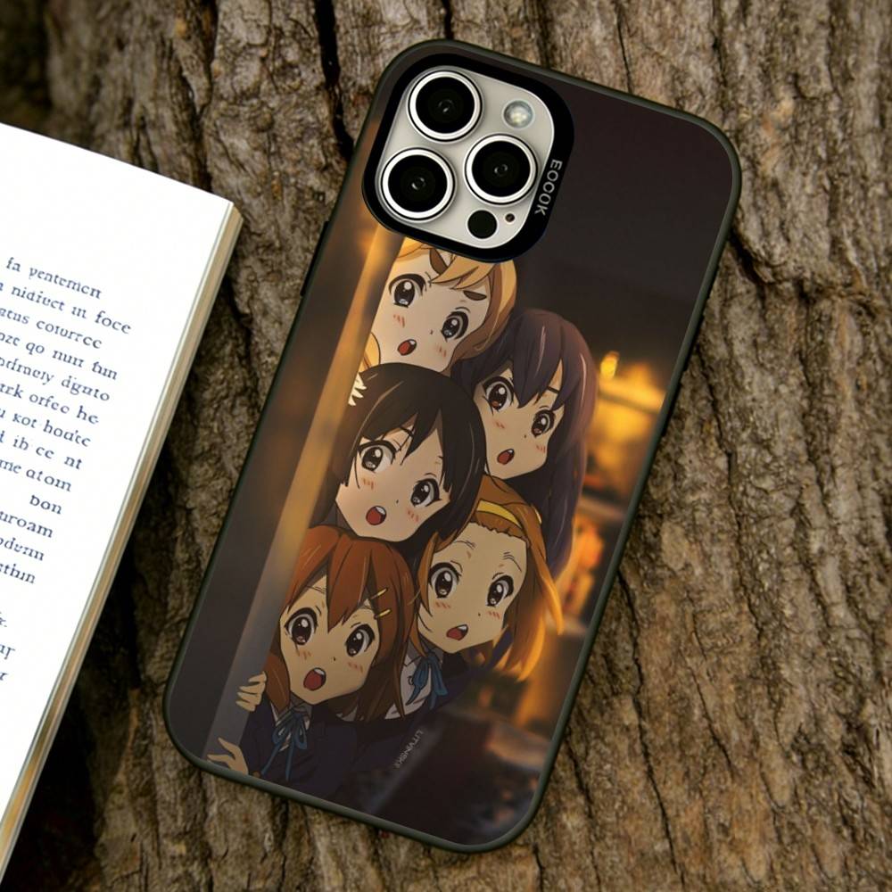 K-ON Phone Case For iPhone 17,16,15,14,13,12,11 Plus,Pro Max,XS,Colorful Silver Black Cover