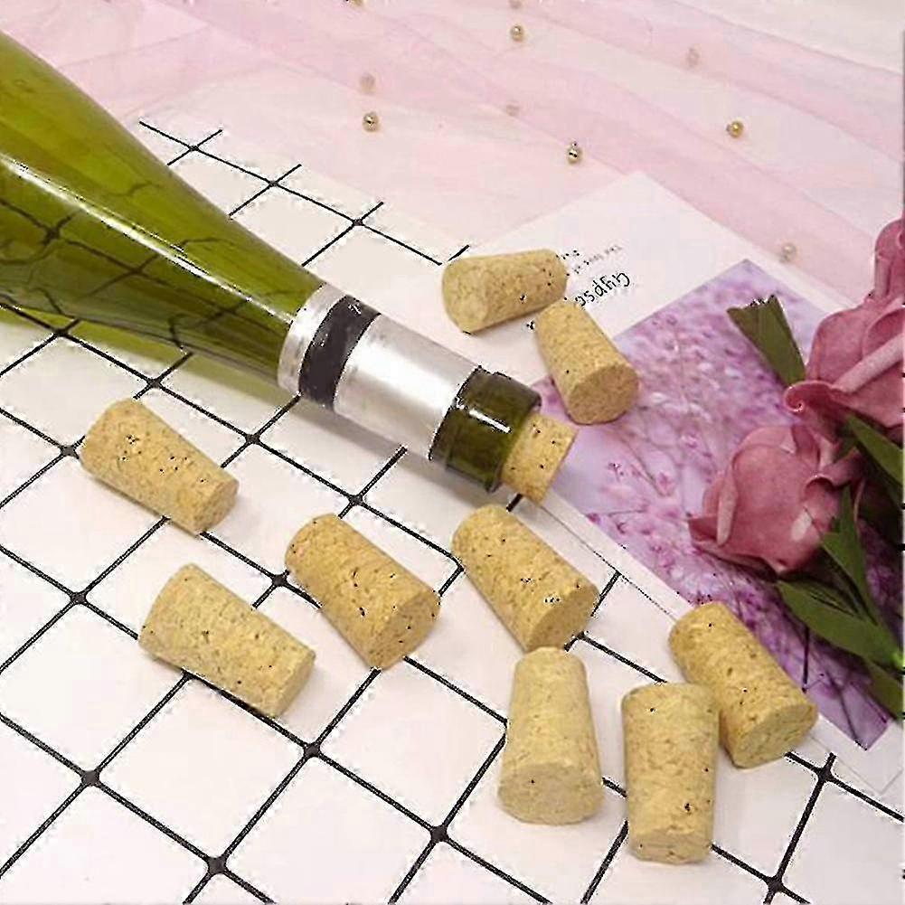 100pcs Tapered Wine Cork Reusable Wood Corks Portable Sealing Wine Stopper Wine Bottle Cover Compatible Bo-i-i