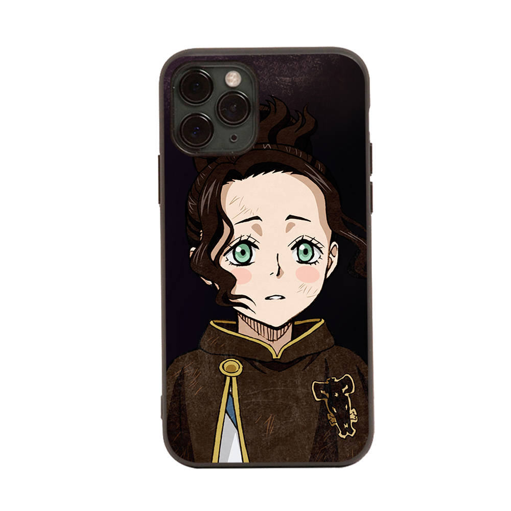 Чехол WD2 Black Clover Black Sofe для iPhone 16 15 Plus 14 13 Pro 8 SE XR XS Max P30 Nova 5T Y5P Y6 Y7 Y8P Y9 Realme C30 C33 C31 VIVO Y36 V27