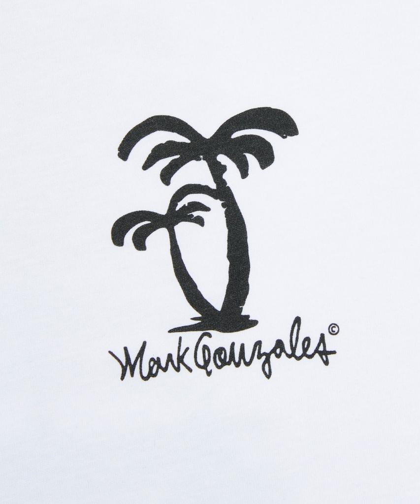 MARK GONZALES California Palm Tree Short Sleeve T-Shirt - White