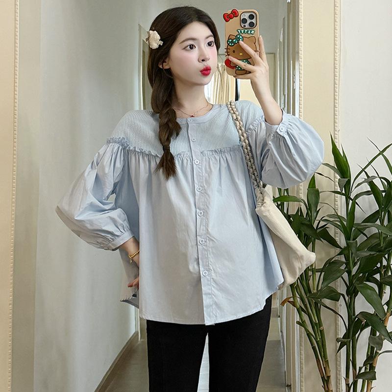 Korean-Style Maternity Babydoll Top: Fashionable, Versatile, Loose, and Slim Fit