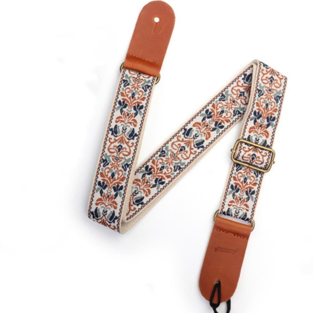 Adjustable Knitting Cotton Belt Bohemian Style Small Guitar Strap Guitar Strap Performance