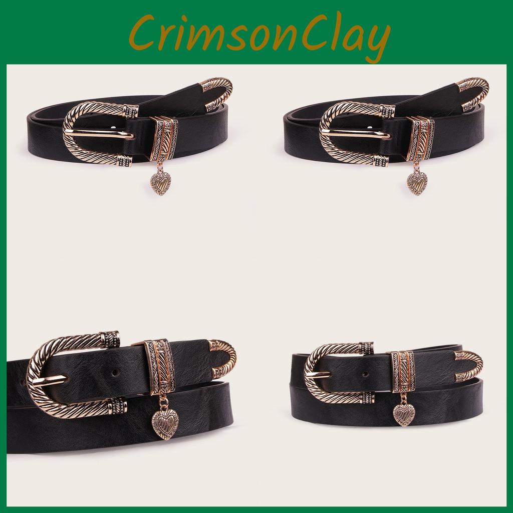 Модный кожаный ремень с подвеской в виде сердца для повседневных нарядов