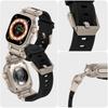 Strap For Apple Watch Ultra 2 Band 49mm 45mm 44mm 42mm 44 mm Rugged metal+Silicone Bracelet correa iWatch Series 9 6 5 4 7 8 SE