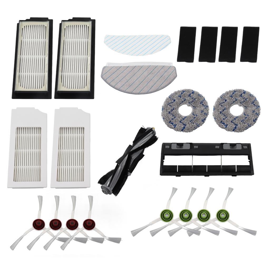 Robot Cleaner Accessory Kit Main Brush Side Brush Waved Mop Washable Mop Cloth Filter for T10