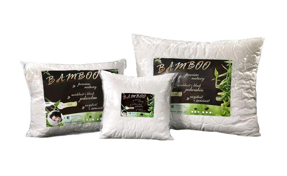 Poduszka Antyalergiczna 70X80 Bamboo 1,00 Kg Biała Z Włóknem Bambusa