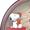 RHYTHM Snoopy Alarm Clock Character Analog R506 Electronic Sound Alarm Brown 4SE506MJ09