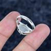 Aqua Chalcedony Gemstone Handmade 925 Sterling Silver Jewelry Ring Size 10 MM-3444