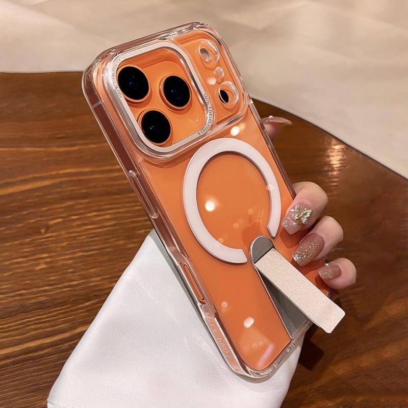 Для Magsafe Магнитный Флип-подставка Держатель Чехол для телефона Для iPhone 17 Pro Max Air 16 15 12 13 14 Plus Прозрачный Акриловый Жесткий Чехол