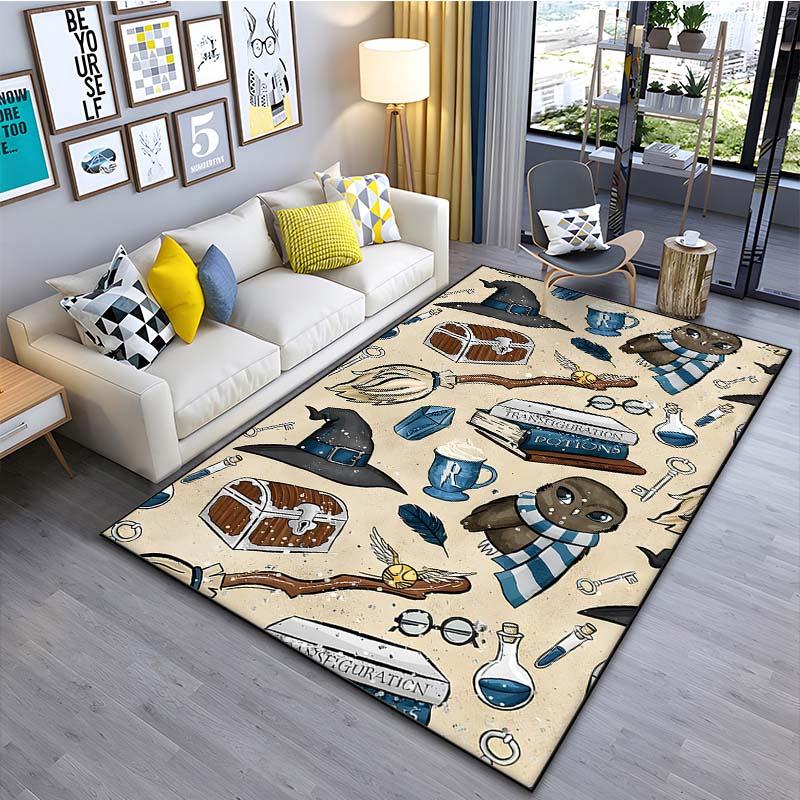 Magic Props Pattern Rug for Living Rooms Bedroom Bedside Bathroom Floor Mat Area Mat Machine Washable Non-slip Carpet Room Decor
