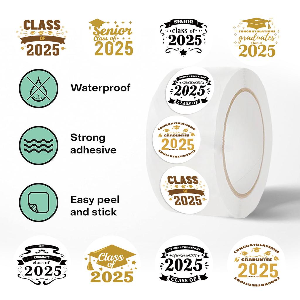 500 Pictures/roll Roll Tape Graduation Season Sticker Hand Account Material Decorative Envelope Mouth