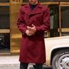 Men's Woolen Coat Long Lapel Double-Breasted Trench Men Winter Coat Casual Fashion Comfortable Windbreak