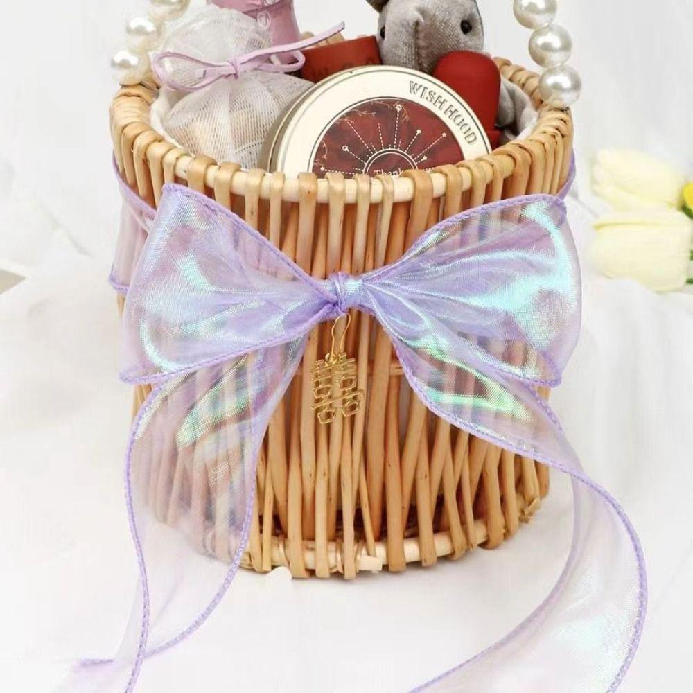 Flower Bouquet Wrapping Festival DIY Decoration Mesh Fabric Organza Ribbon Fashion Korean Ribbons