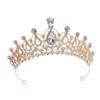 European and American Crystal Crown Water Diamond Exquisite Electroplated Metal Crown Wedding Bride Birthday Party Ball Hair Accessory