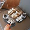 Little Kids Roman Sandals 2025 Summer Girls Toddler Beach Shoes Gladiator Girls Toes Capped Retro Boho Chic Cross-Strap Sandals
