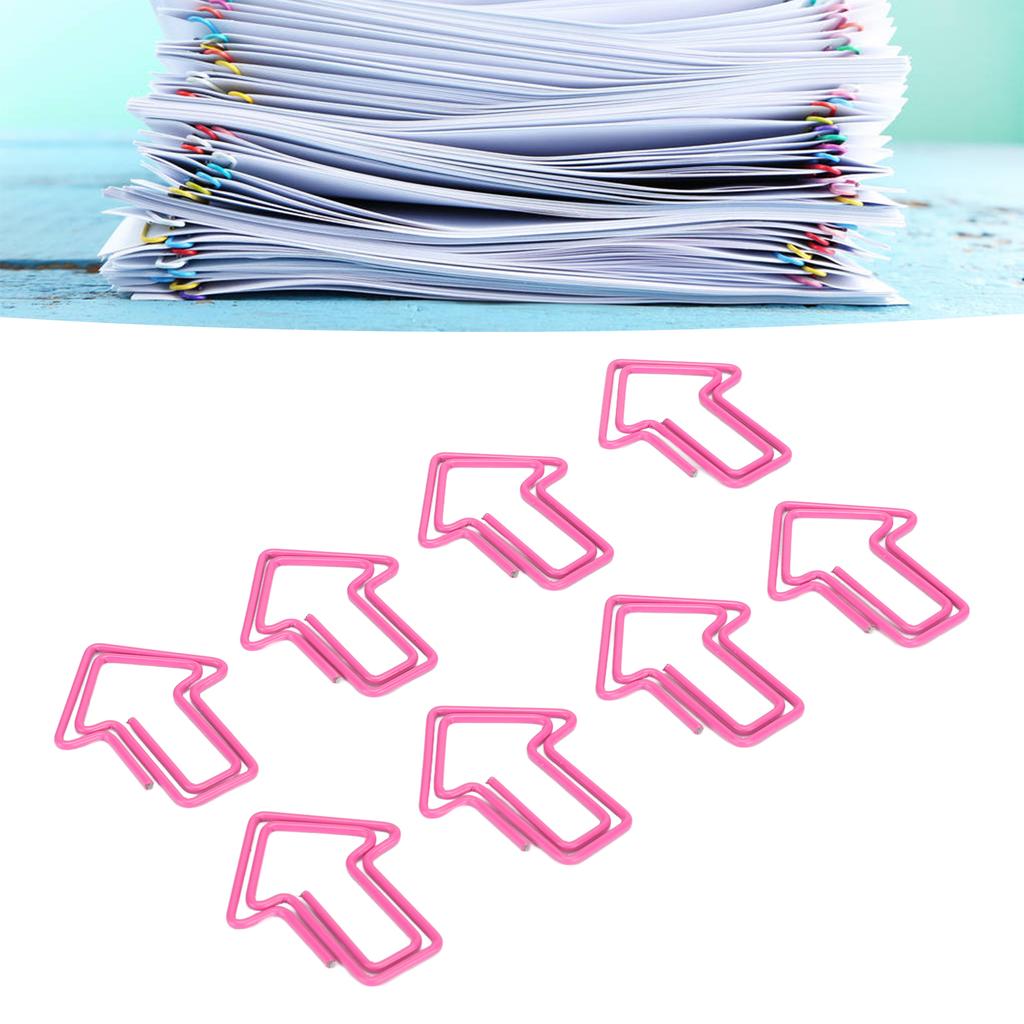 100 шт. скрепок для бумаги, симпатичная уникальная форма, процесс гальванизации, легкая портативная металлическая скрепка для бумаги