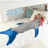 Детский спальный мешок Акула Сверхмягкий Пушистый Фланелевый Плед Хвост Рыбы Детский Мальчиковый Девочковый Носимый Спальный Мешок Уютный Пушистый спальный мешок