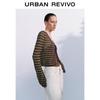 UR Women's Retro V-Neck Tie-Waist Knit Cardigan
