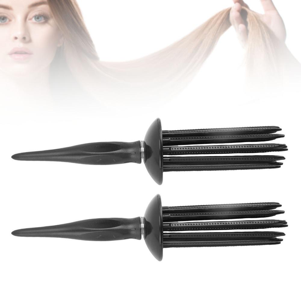 2pcs Easy Styling Curl Defining Brush Textured Grip Hair Curling Tool Travel Styling