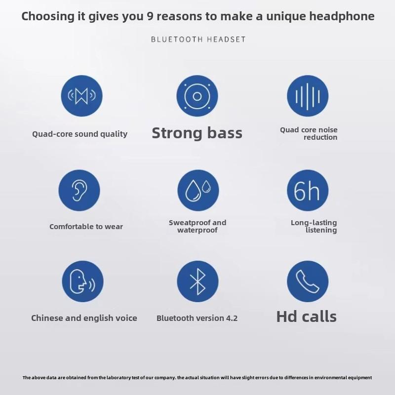 Bluetooth-гарнитура с двумя наушниками, крепление на шею, магнитная конструкция, сверхдлительный режим ожидания, сверхдлительная выносливость, спорт на открытом воздухе