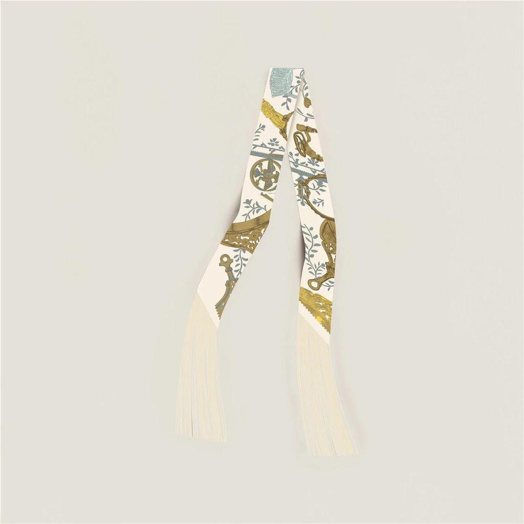 Женский твиловый шелковый галстук-лента в корейском стиле: Универсальный аксессуар-шарф и сумка