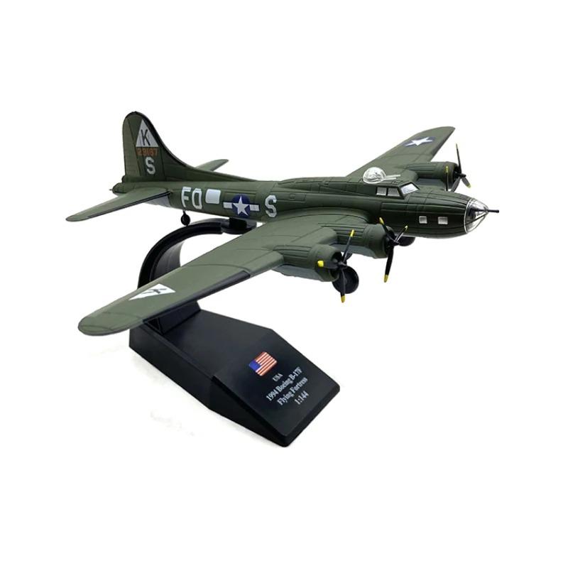 Модели самолетов Боинг Летающая крепость B-17 (Американский бомбардировщик) в масштабе 1/144. Игрушки для взрослых и детей. Для демонстрации.