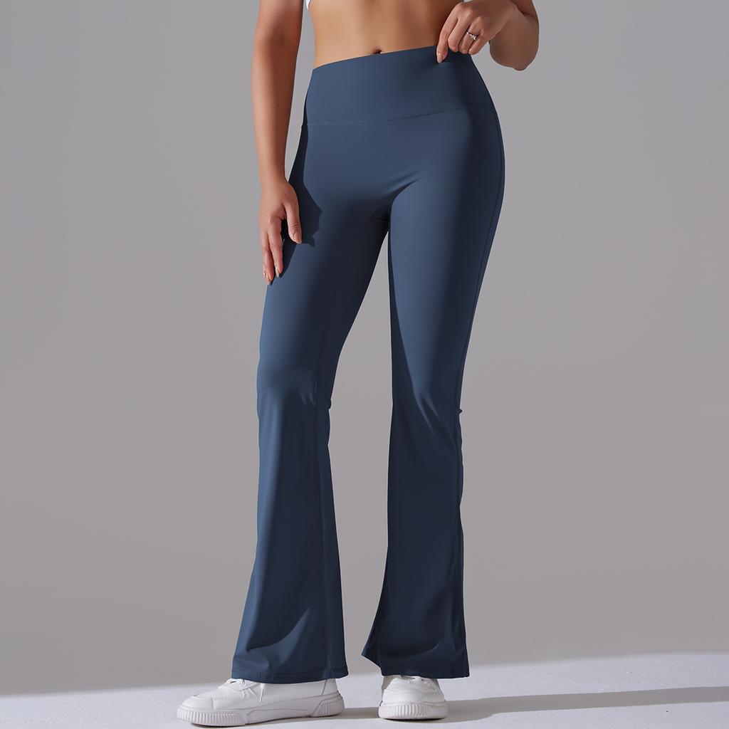 Classic Solid Color Flare Pants Yoga Pants Women Slimming Hip High Waist Elastic Training Wide Leg Fitness Pants Women