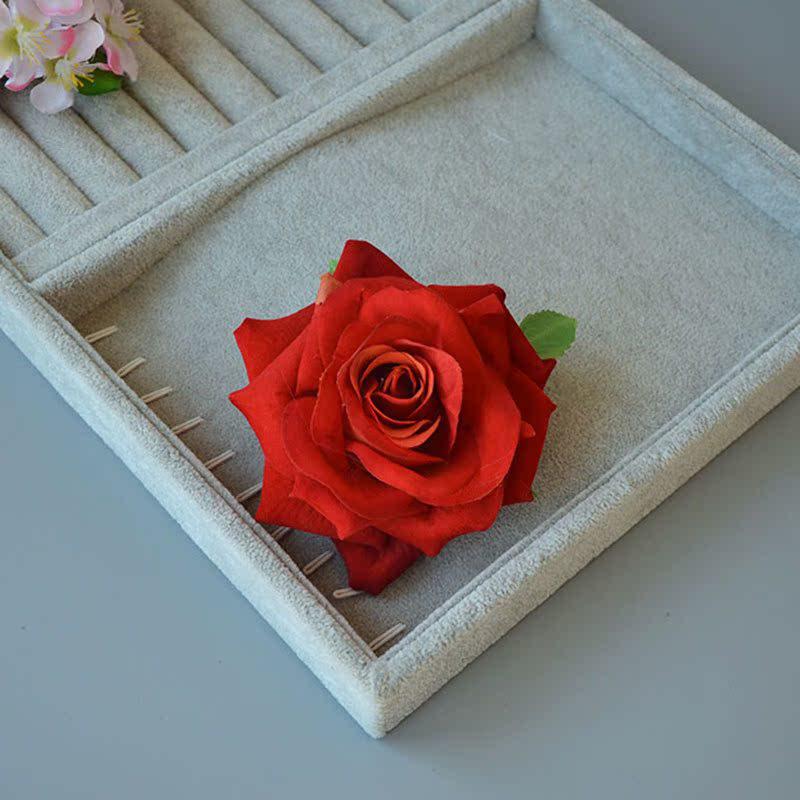 Винтажная красная роза заколка для волос сбоку для танцевальных выступлений