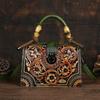 Vintage Luxury Handbag Handmade Leather Carved Women Bag Versatile Female Shoulder & Crossbody Bags
