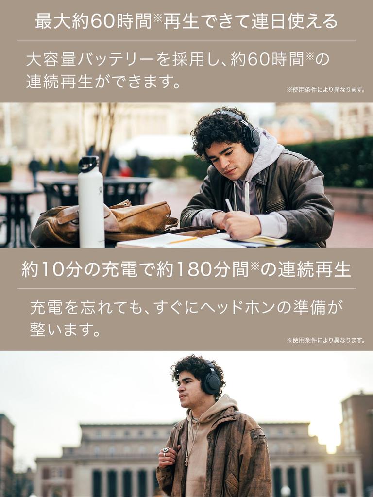 Беспроводные наушники WH Наушники Проводные наушники Bluetooth 40-мм CCAW звуковая катушка Драйвер 216 г Легкий корпус Режим низкой задержки До 60 часов