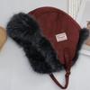 Утепленная ветро- и холодозащитная шапка-молния, зимняя женская уличная флисовая шапка с защитой ушей, плюшевая лыжная шапка