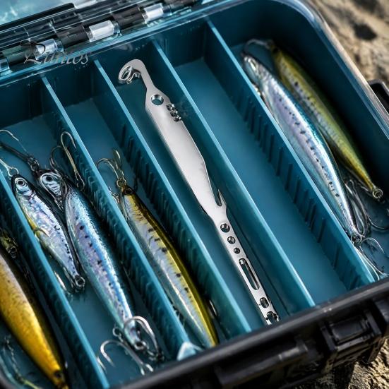 Рыболовные принадлежности Angler 1/2 шт. Мультитул 6-в-1, Экстрактор крючков из нержавеющей стали, Удаление узлов, Экстрактор рыбы, Пресноводный, Соленоводный