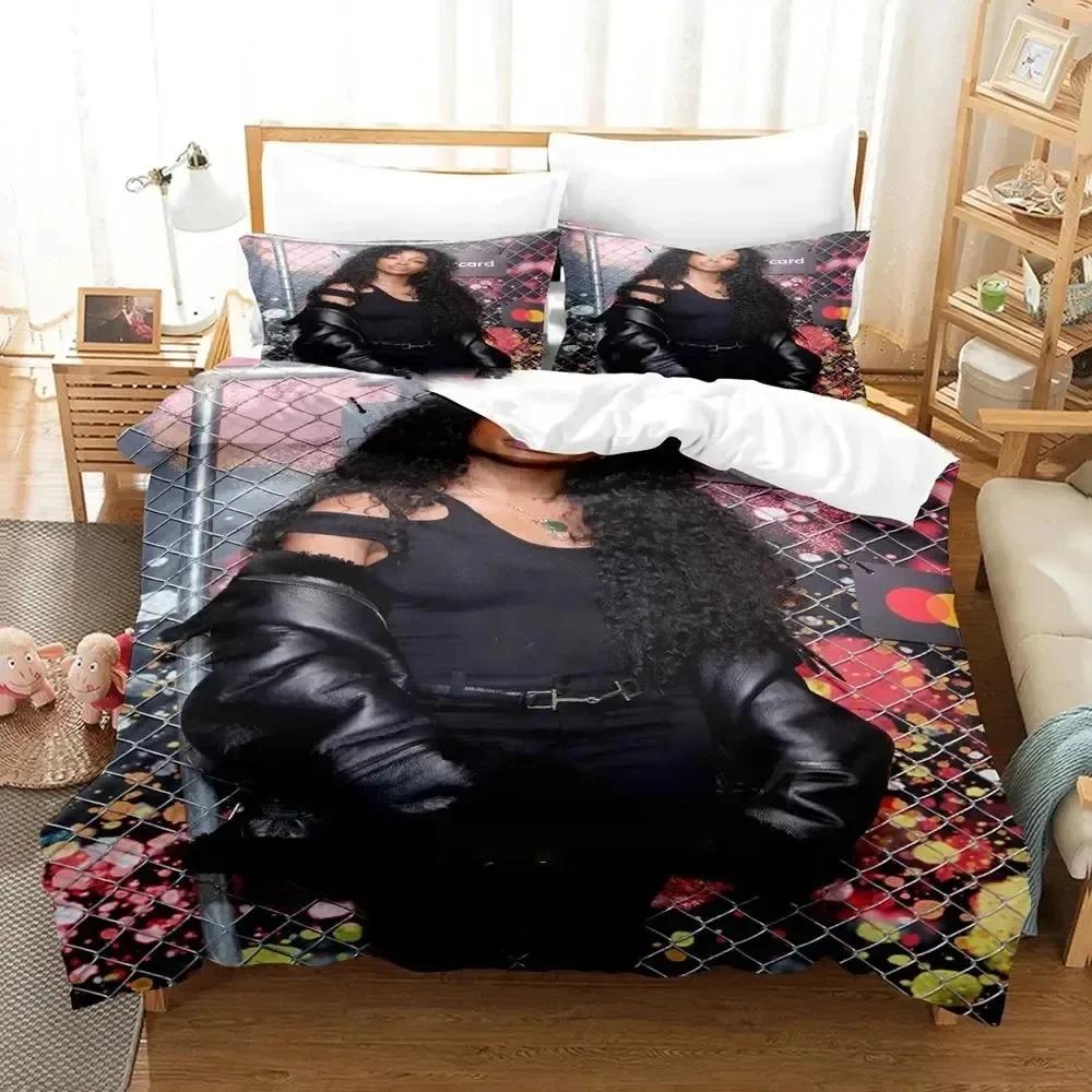 3D Print Single SZA Bedding Set Duvet Cover Bed Set Quilt Cover Pillowcase Comforter King Queen Size Boys Adult Bedding Set