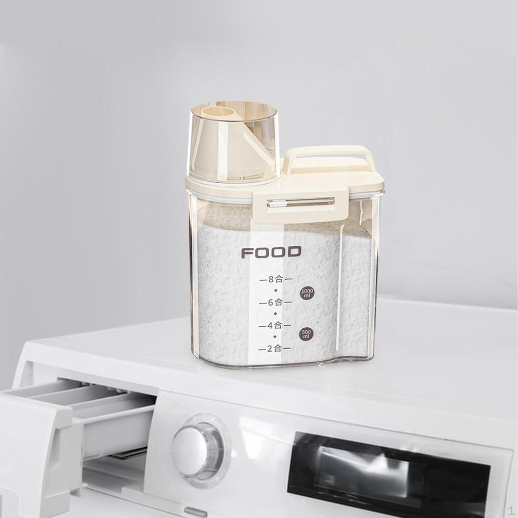 Держатель для свежего стирального порошка с мерным стаканчиком