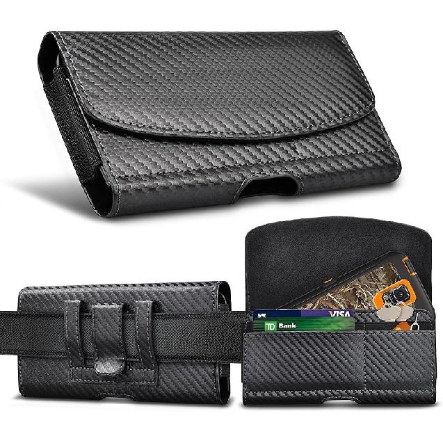 Large Phone Holster for Motorola Moto G Stylus 5G 2025 2024 G Power G Pure G Play One 5G Ace Edge 2022 PU Leather Belt Case with Belt Clip Cell Phone