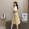 A-line Suspenders Dresses Women Dot T shirt Dress All-match Two Piece Set Dress  Student