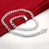 925 Sterling Silver 10MM 20/22/24inches Exquisite Noble Gorgeous Charm Fashion for Men Women Chain Wedding Necklace  Jewelry