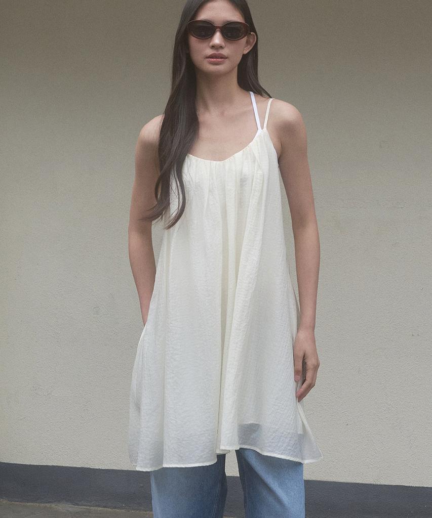 Sigreat Sheer Bustier Dress_Ivory