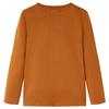 Детская футболка с длинным рукавом коньячного цвета, 5 доступных размеров