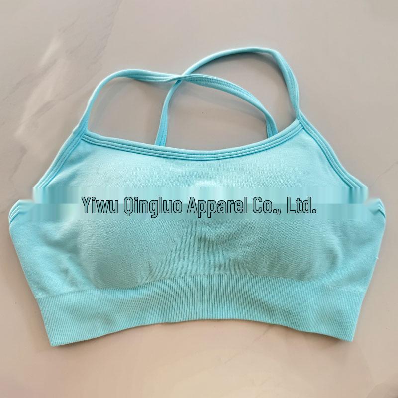 DFYNE Бесшовный нейлон-спандекс спортивный бюстгальтер с перекрещенной спинкой для женщин