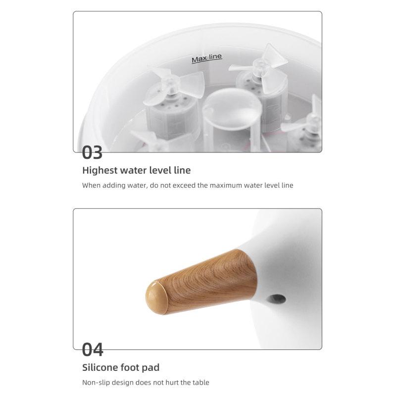 Цветной градиентный ночной свет, двухскоростной кинетический увлажнитель воздуха в форме медузы, большой резервуар для воды, аромадиффузор