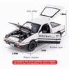 1/28 масштаб Toyota AE86, начальная модель автомобиля D, игрушечный автомобиль из цинкового сплава со звуком и светом для детей, подарок для мальчиков и девочек