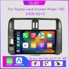 8GB+128GB Android 13 Radio For Toyota Land Cruiser Prado 150 2009-2013 Car Stereo Multimedia Player Carplay Auto GPS Navigation