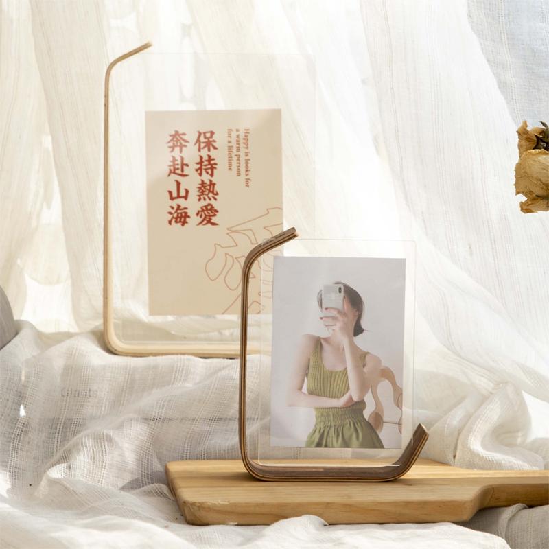 Акриловая Деревянная Фоторамка Сделай Сам Рамка Фото для Свадебной Вечеринки Фото Настольное Офисное Фото Декор Портретная Рамка