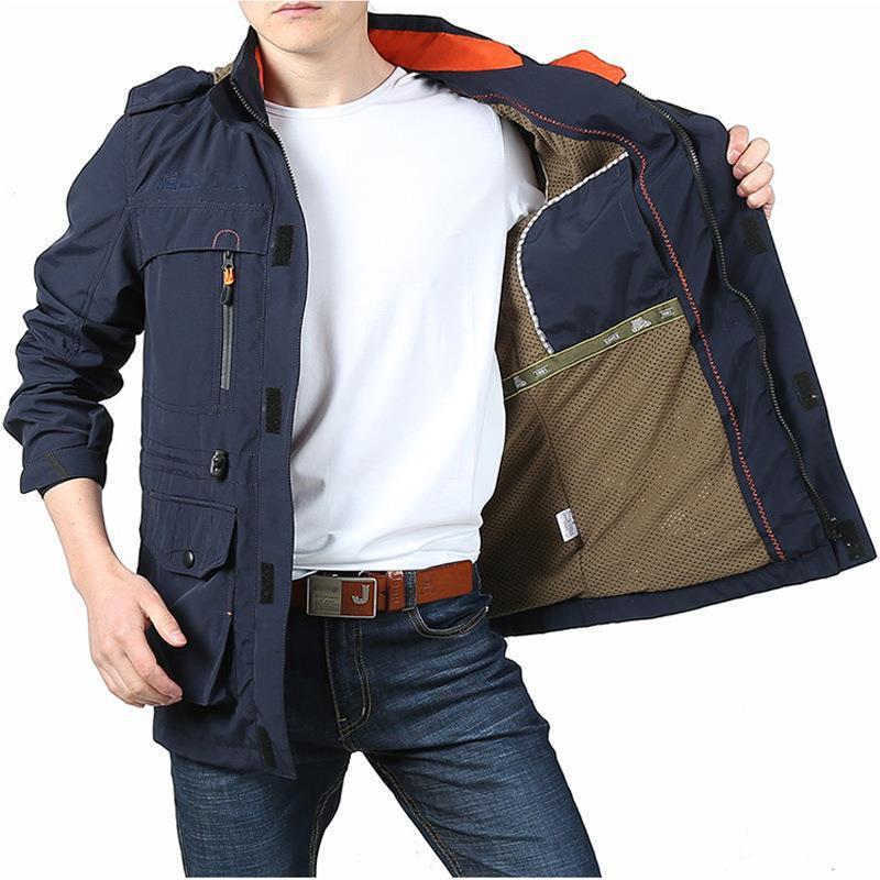 Autumn and Winter Men's Mountaineering Suit Fleece Thickened Jacket Casual Jacket Outdoor Military Jacket