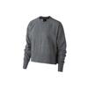 Nike Solid Color Letter Logo Embossed Cropped Long Sleeve Sweatshirt Women Sweatshirt Gray AH8437-091